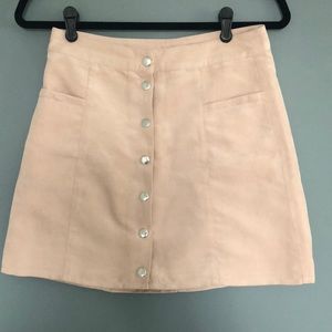 H&M Pink Button Up Skirt